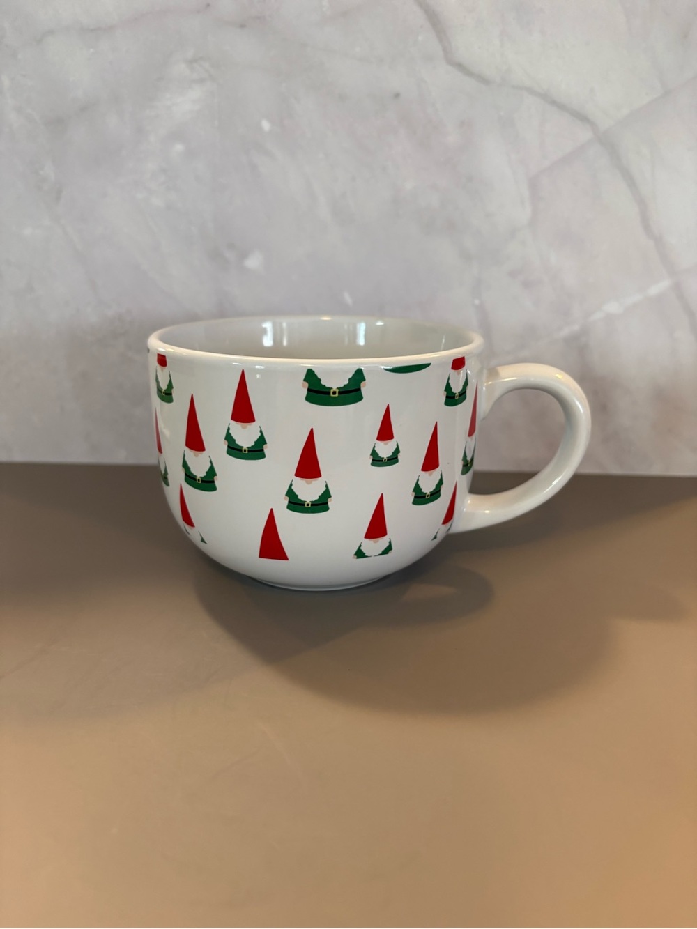 Festive Gnome Ceramic Mug - Red & Green